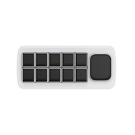 Control panel MK10 with AI and LCD displays, 10 × 0.85", 2.01" screen, Linux + QMK, white – Waveshare 32328