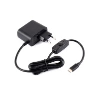 Zasilacz USB Type-C 27 W PD z przełącznikiem zasilania, kabel 1,2 m, wtyczka EU - Waveshare 32322