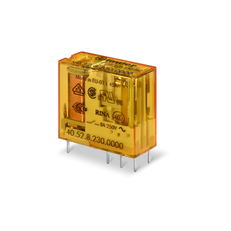 Przekaźnik elektromagnetyczny DPDT, 48V AC, 8A / 250V AC, Finder 40.52.8.048.0000