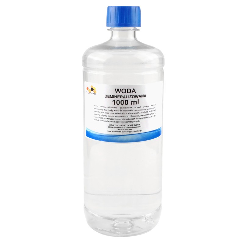 Demineralized water 1000 ml – PET bottle with cap