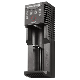 Charger for cylindrical Li-ion and Ni-MH rechargeable batteries everActive UC-100C with Power Bank function