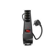 Listwa zasilająca Lanberg SP1‑05F‑0300‑BK - widok od dołu