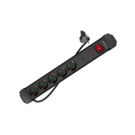 Power strip Lanberg SP1‑05F‑0300‑BK – top view