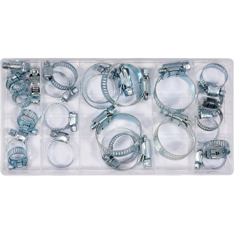 Worm-drive clamps for pipes and hoses, 26 pcs assorted sizes – YATO YT-06782