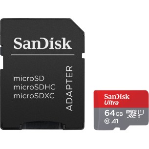 SanDisk Ultra microSDXC 64 GB – UHS-I memory card, 140 MB/s, A1, with SD adapter