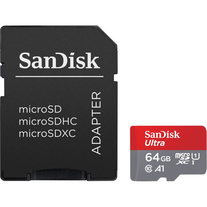 SanDisk Ultra microSDXC 64 GB – karta pamięci UHS-I, 140 MB/s, A1, z adapterem SD