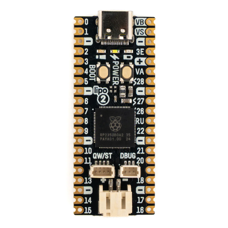 Płytka rozwojowa Pimoroni Pico LiPo 2 – RP2350B, 16MB Flash, 8MB PSRAM, USB-C, LiPo, Qw/ST – PIM775