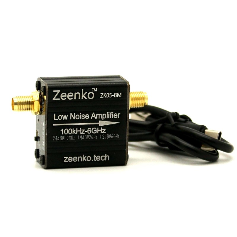 Low-noise RF amplifier 100 kHz – 6 GHz ZK05-BM Zeenko BM Series, battery powered