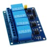 Relay module 4 channels with optoisolation, 10 A / 250 V AC, 5 V coil