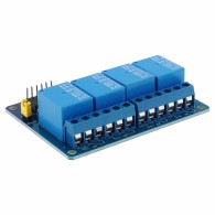 Relay module 4 channels with optoisolation, 10 A / 250 V AC, 5 V coil