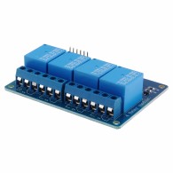 Relay module 4 channels with optoisolation, 10 A / 250 V AC, 5 V coil