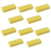 Contact strip 2.54mm, straight 2x9, yellow- 10 pcs