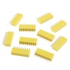 Contact strip 2.54mm, straight 2x9, yellow- 10 pcs