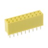 Contact strip 2.54mm, straight 2x9, yellow- 10 pcs