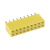 Contact strip 2.54mm, straight 2x9, yellow- 10 pcs