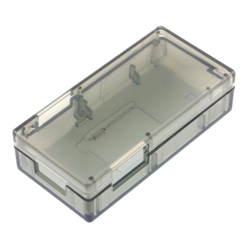 Snap-on Translucent USB Three Port Enclosure - transparent case 60x30x15mm