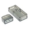 Snap-on Translucent USB Dongle Case - transparent housing 48x22x12mm