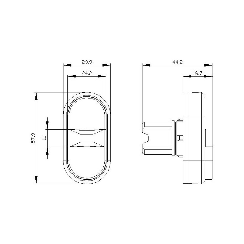 Подсвечиваемая двойная кнопка Siemens 3SU1001-3BB61-0AK0