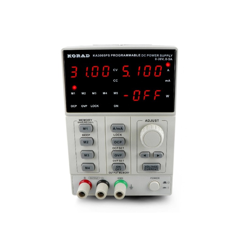 KORAD KA3005PS 30V 5A laboratory power supply with USB communication and power measurement