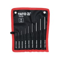 Set of 9 pin punches in pouch