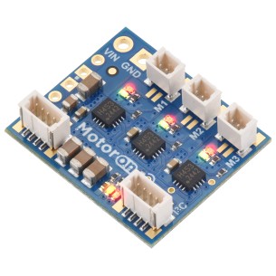 Motoron M3T453 Triple I²C Motor Controller - 3-channel DC motor controller 4.5-44V 0.8A (JST-SH connectors without VIN)