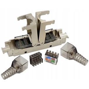 Tool-free RJ45 Cat.6A STP modular inline coupler