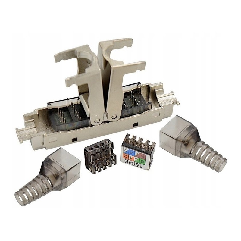 RJ45 set – top view, components disassembled