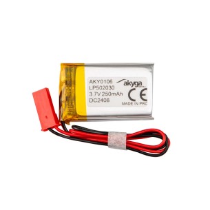 Li-Po Battery Akyga LP502030 3.7V 250mAh PCM JST 2.54