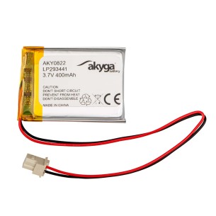 Li-Po Battery Akyga LP293441 3.7V 400mAh PCM Molex 1.25