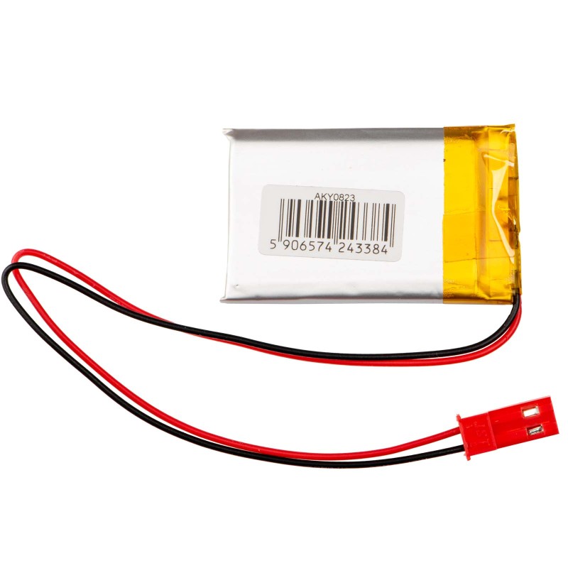 Літій-полімерний акумулятор Akyga LP542439 3.7V 500mAh PCM JST 2.54