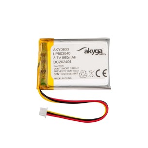 Li-Po Battery Akyga LP503040 3.7V 560mAh NTC Molex 1.25