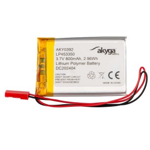 Akumulator Li-Po Akyga LP453350 3.7V 800mAh PCM JST 2.54