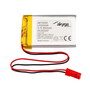 Li-Po Battery Akyga LP503448 3.7V 800mAh PCM JST 2.54