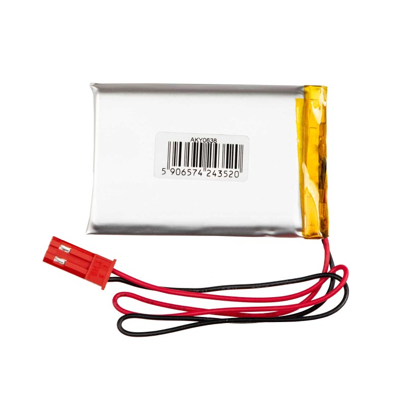 Літій-полімерний акумулятор Akyga LP603450 3.7V 1200mAh PCM JST 2.54