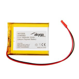 Li-Po Battery Akyga LP405063 3.7V 1400mAh PCM JST 2.54