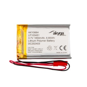 Akyga Li-Po Battery LP103451 3.7V 1850mAh PCM JST 2.54