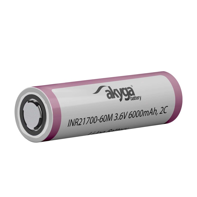 Li-Ion акумулятор Akyga AKY2185 INR21700-60M 3.6V 6000mAh