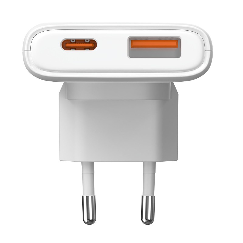 Зарядний пристрій Akyga 65 Вт USB-A+USB-C PD 5-20 В/3,25 А GaN