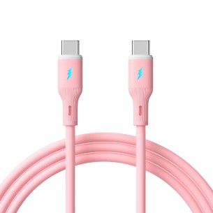 USB Cable Akyga AK-USB-66 USB-C / USB-C 2.0 1m 60W - pink