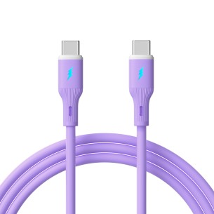 USB Cable Akyga AK-USB-70 USB-C / USB-C 2.0 1m 60W - purple
