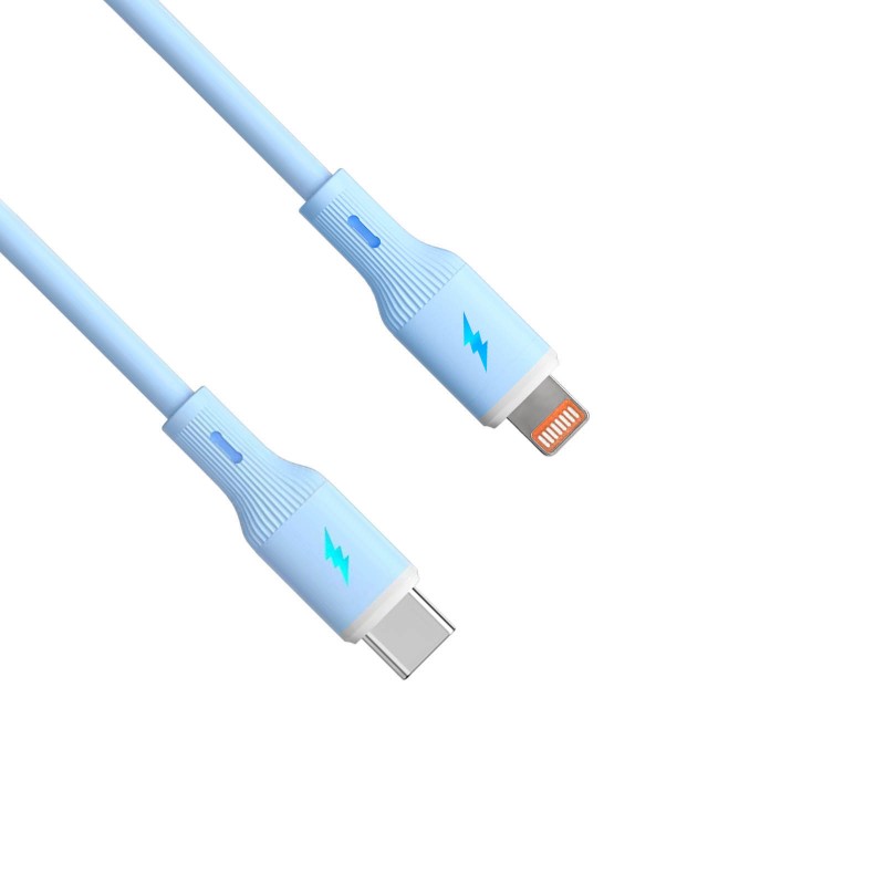 USB-кабель Akyga AK-USB-72 USB-C/Lightning 2.0 1 м 30 Вт - синій.