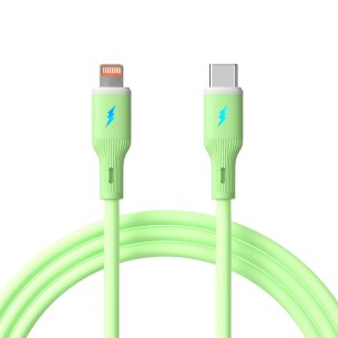 Kabel USB Akyga AK-USB-73 USB-C/Lightning 2.0 1m 30W-zielony