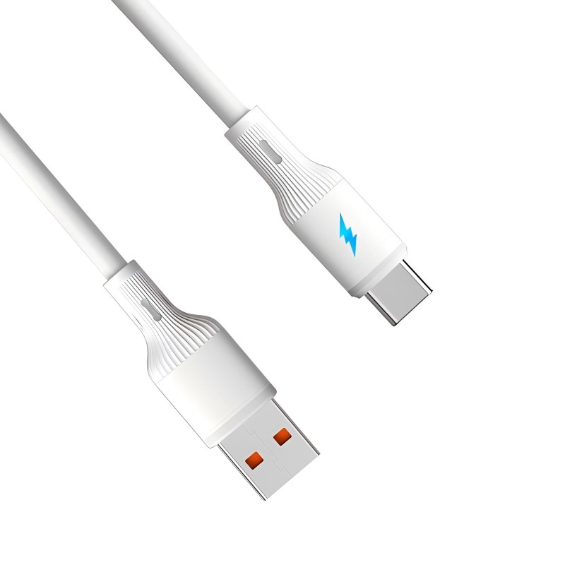 USB-кабель Akyga AK-USB-60 USB-A / USB-C 2.0 1,8 м 12 Вт - білий