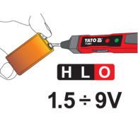 Przykładowy test napięcia baterii