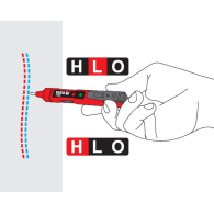 Przykładowy test napięcia przewodów podtynkowych - występuje