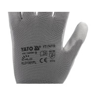 PU protective glove – back of the hand with printed markings