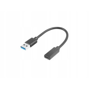 Adapter LANBERG USB‑C(F) 3.1 → USB‑A(M) 15 cm OTG czarny