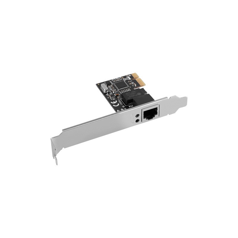 Lanberg PCE‑1GB‑201 network card – angled view