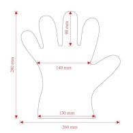 Neo Tools 97‑680 – schemat wymiarów rękawicy