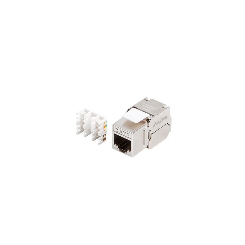 Łącznik keystone RJ45 Cat7 - widok od prawego boku